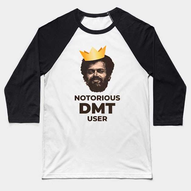 Terence Mckenna - Notorious DMT Baseball T-Shirt by sqwear